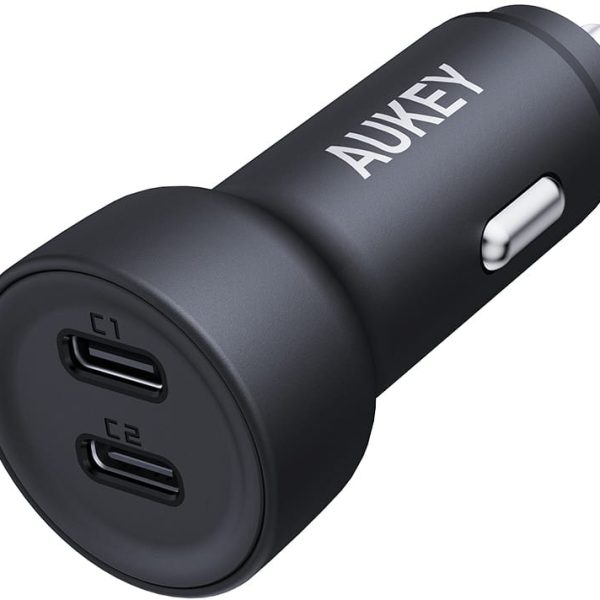 AUKEY Enduro Dual Car Charger CC-Y23 65W, USB C, PD, Black