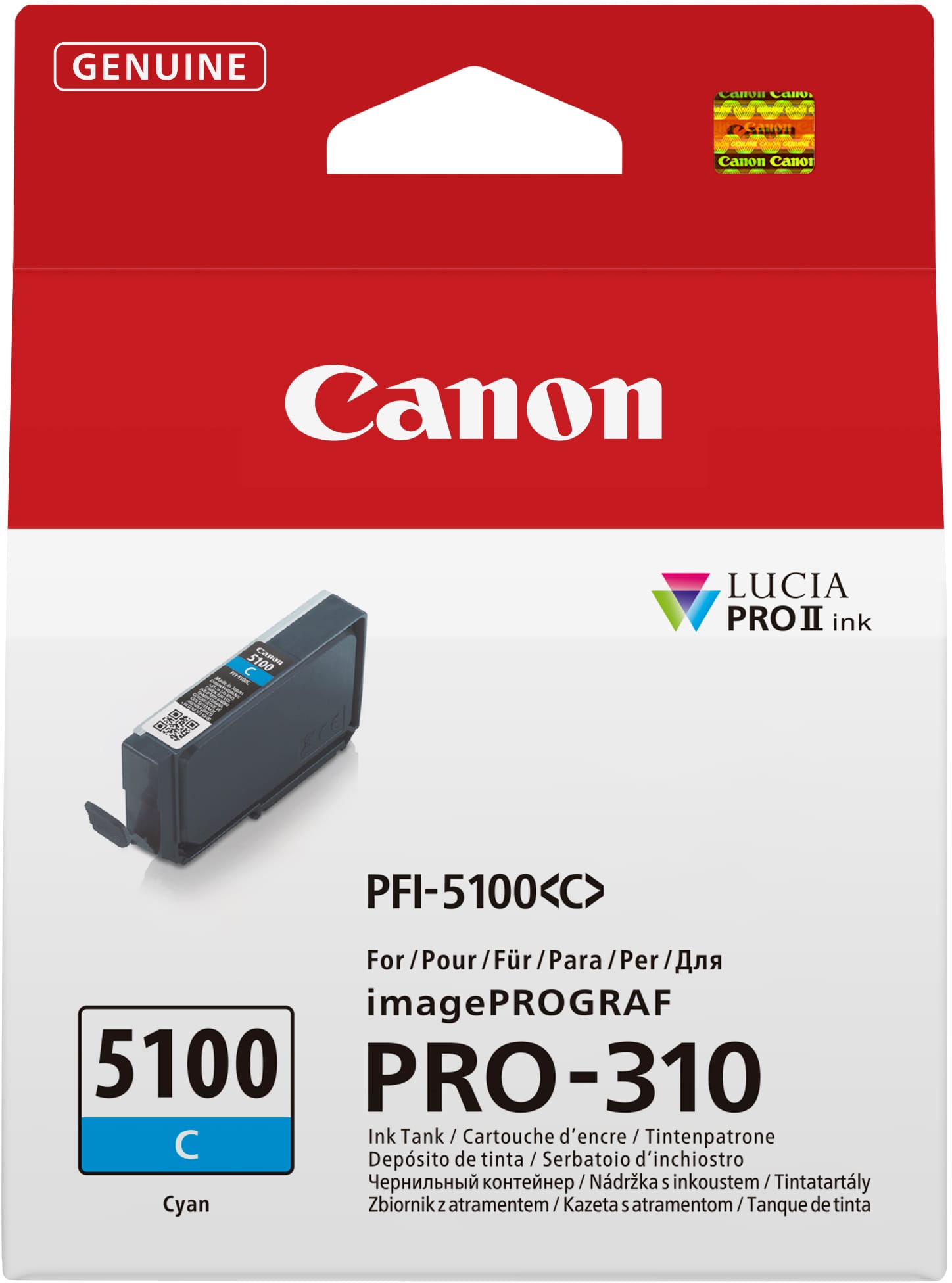 CANON-PFI-5100C-4549292242966 CANON Tintenpatrone cyan PFI-5100C iPF PRO-310 14ml – Hochwertig & günstig bei ShopDeca