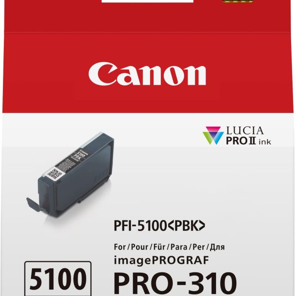 CANON Tintenpatrone photo schwarz PFI-5100PBK iPF PRO-310 14ml