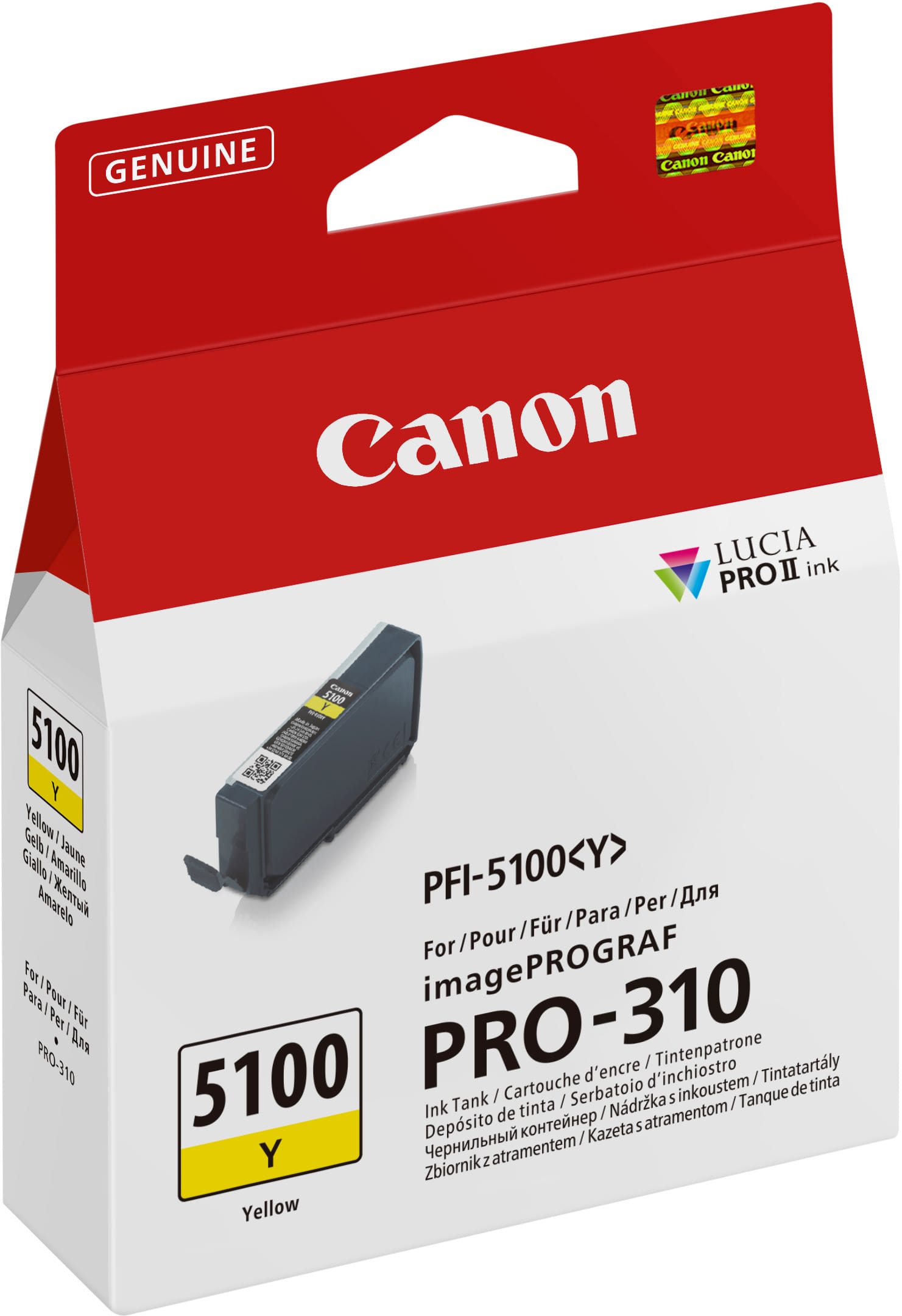 CANON-PFI-5100Y-4549292243109-02 CANON Tintenpatrone yellow PFI-5100Y iPF PRO-310 14ml – Hochwertig & günstig bei ShopDeca