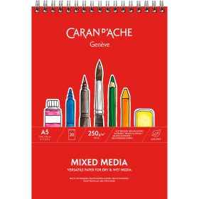 CARAN D'ACHE Spiralzeichenblock A5 454.115 250g/m2 20 Blatt