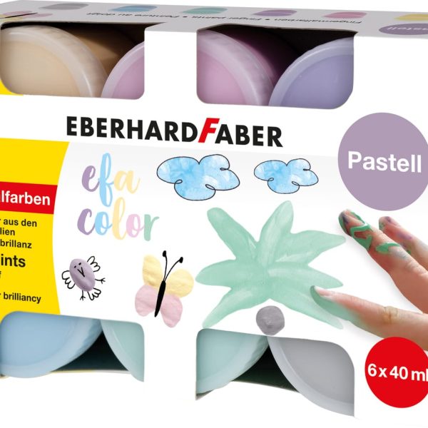 EBERHARD FABER Fingermalfarben Pastell 578604 6x40ml