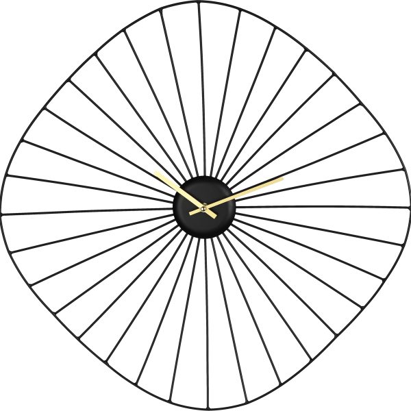 EGLO Wanduhr Matsumoto 60x60cm 425516 schwarz/gold