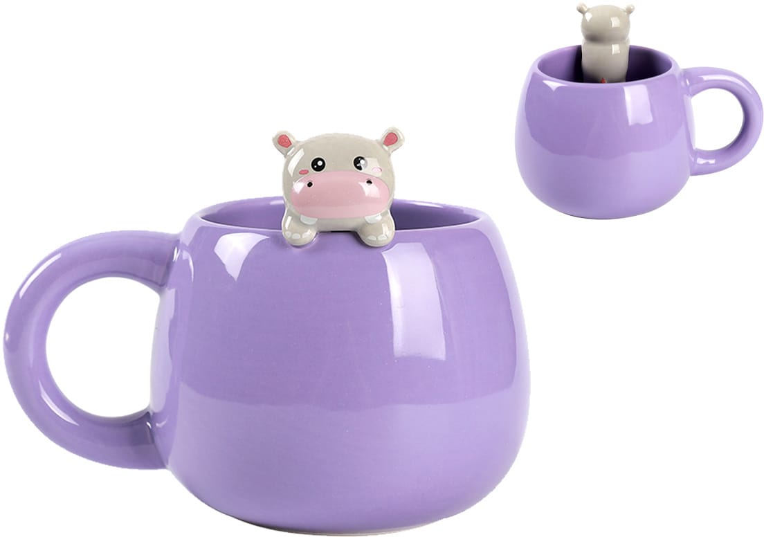 I-TOTAL-XL2525B-8059037079932 I-TOTAL Tasse 450ml XL2525B Hippo – Hochwertig & günstig bei ShopDeca