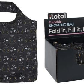 I-TOTAL Shopping bag 57x42cm XL2661 Cats Black
