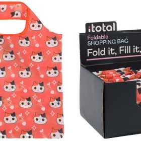 I-TOTAL Shopping bag 57x42cm XL2662 Cats Orange