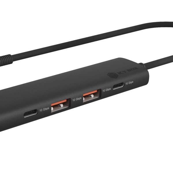 ICY BOX 4-Port USB 3.2 Gen 2 Hub IB-HUB1437-CPD 2x USB-C & 2x USB-A, PD 100W