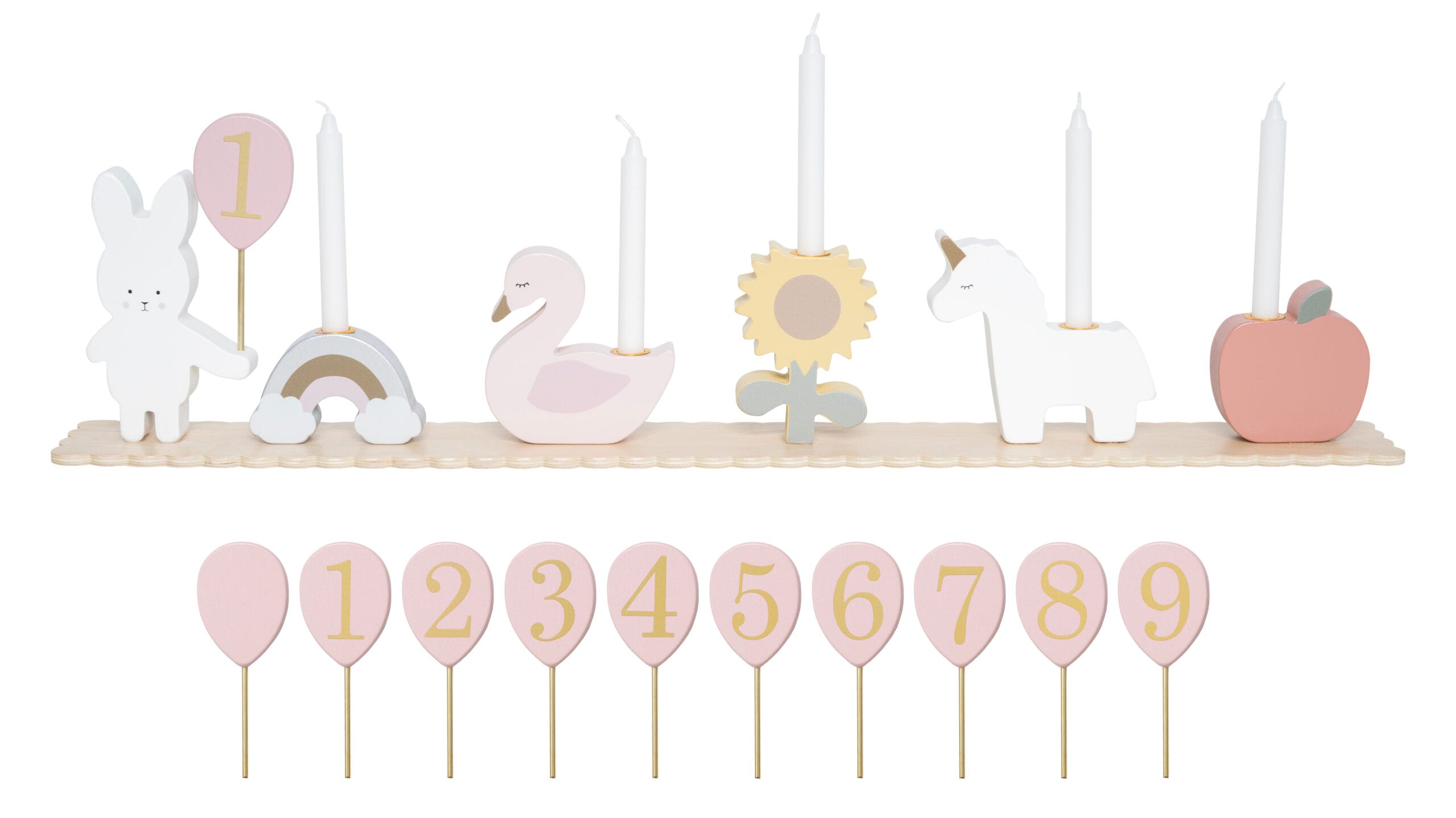 JABADABADO-T313-7332599003135 JABADABADO Geburtstagsdekoration 63cm T313 rosa 11-teilig – Hochwertig & günstig bei ShopDeca