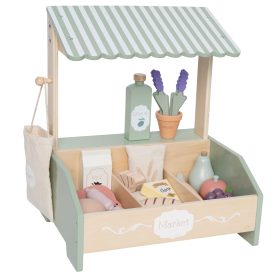 JABADABADO Marktstand mini 31x25x36cm W7283 Lebensmittel 18-teilig