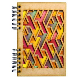 KOMONI Notizbuch Labyrinth A5 LAB5B blanko 90 Blatt