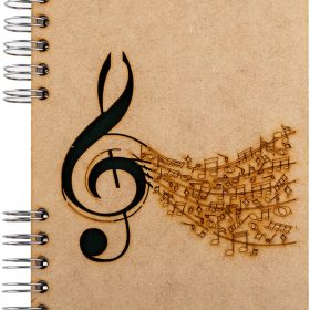 KOMONI Notizbuch Musik A6 MUZ6B blanko 90 Blatt