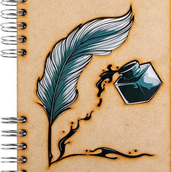 KOMONI Notizbuch Tintenfass A5 VEI5G liniert 90 Blatt