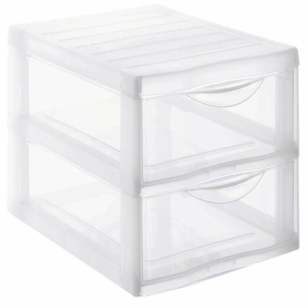 ROTHO Schubladenbox Optimo A4 1421900096WS transparent 2 Schubladen