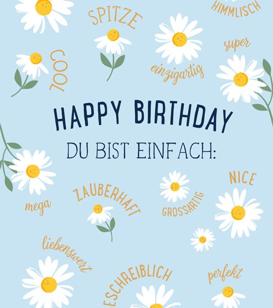 ABC Geburtstagskarte B6 51145 Happy Birthday