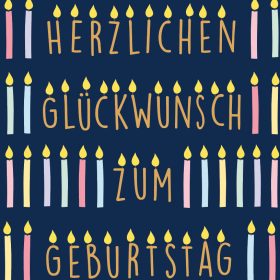 ABC Geburtstagskarte B6 51157 Bunte Kerzen