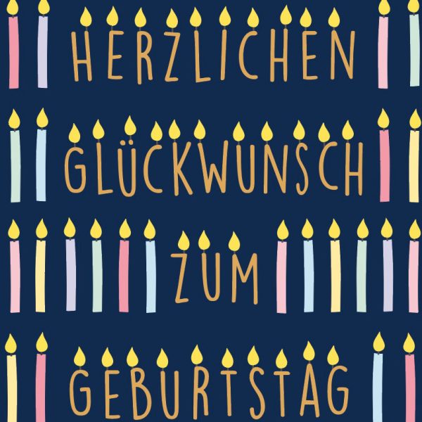 ABC Geburtstagskarte B6 51157 Bunte Kerzen