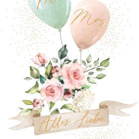 ABC Hochzeitskarte B6 51652 Alles Liebe Mr. Mrs.