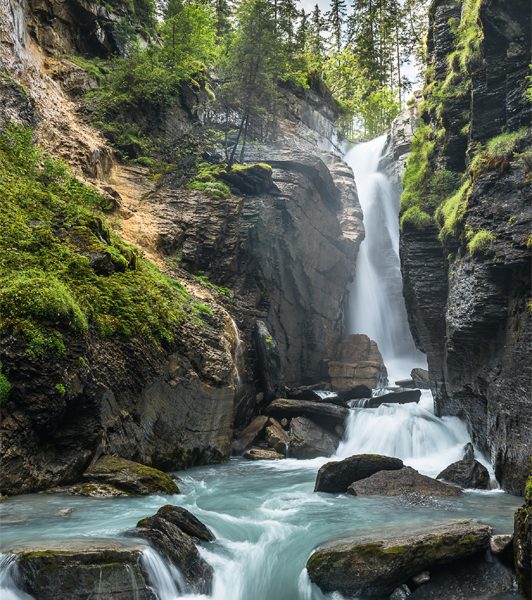 ABC Glückwunschkarte Blanko B6 51861 Wasserfall im Wald