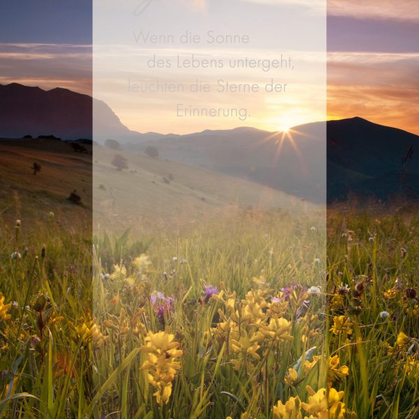 ABC Trauerkarte B6 51979 Untergehende Sonne