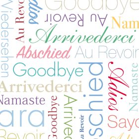 ABC Abschiedskarte DE B6 52179 Abschied mehrsprachig