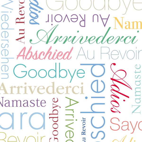 ABC Abschiedskarte DE B6 52179 Abschied mehrsprachig