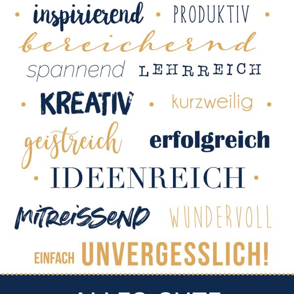 ABC Abschiedskarte DE B6 52297 Die Zeit mit Dir war