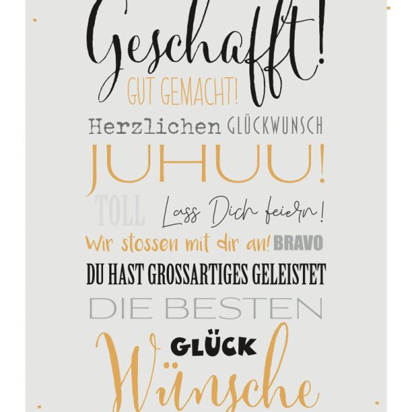 ABC Glückwunschkarte Prüfung DE B6 52305 Bestanden