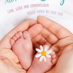ABC Glückwunschkarte Baby B6 52562 Beschützende Hände