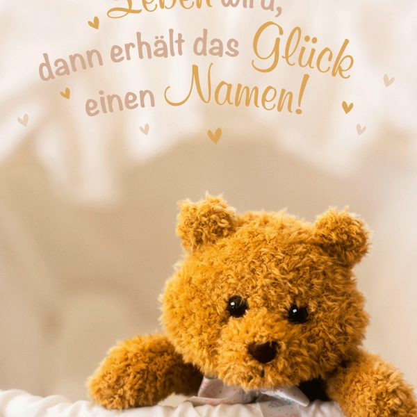 ABC Glückwunschkarte Baby B6 52623 Teddybär