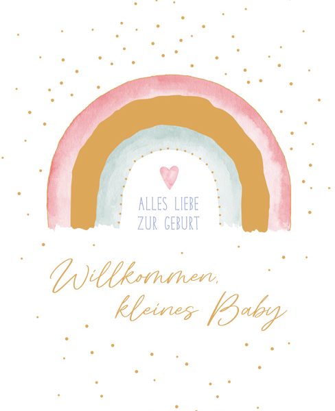 ABC Glückwunschkarte Baby B6 52654 Regenbogen