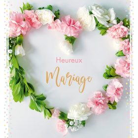 ABC Hochzeitskarte FR B6 53110 Blütenherz