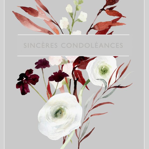 ABC Trauerkarte FR B6 53150 Blumen