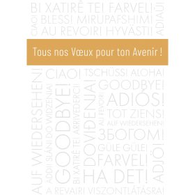 ABC Abschiedskarte FR A4 53401 Gold Text