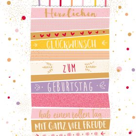 ABC Geburtstagskarte A4 53943 Torte