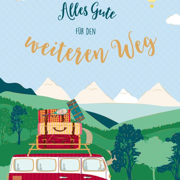 ABC Abschiedskarte DE A4 54010 Bus mit Koffer