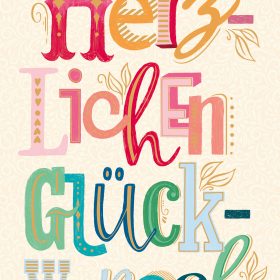 ABC Geburtstagskarte A4 54018 Herzlichen Glückwunsch