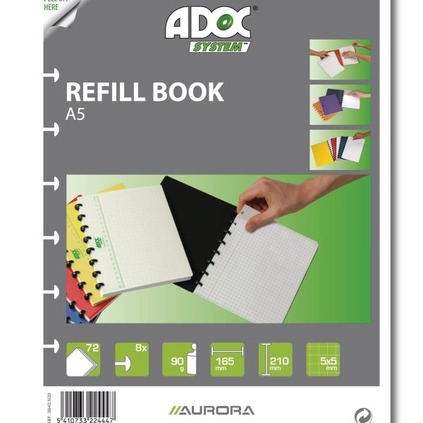 ADOC Ersatzblätter A5 3844.610 kariert 4x4 72 Blatt