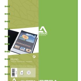 ADOC Sichtbuch PP transparent A4 5532.200 grün 30 Taschen