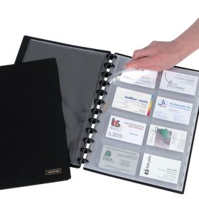 ADOC Sichtbuch Card-Ex A4 9287.012 schwarz, 800my 12 Taschen