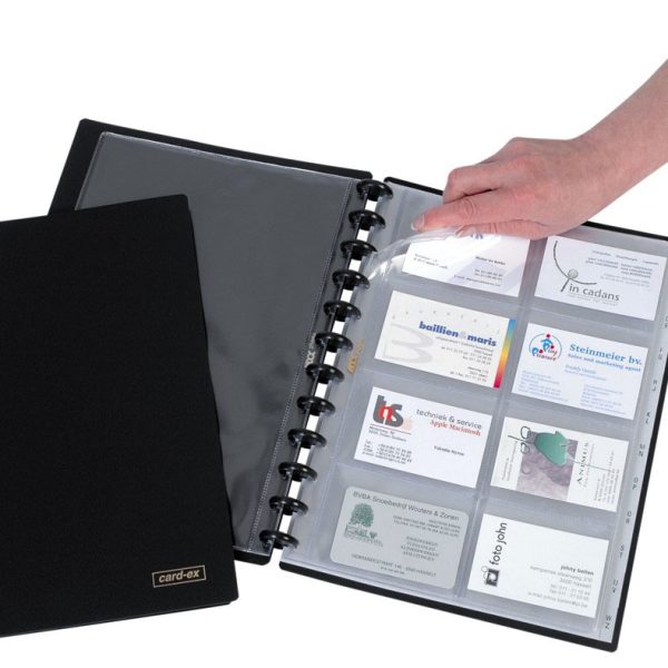 ADOC Sichtbuch Card-Ex A4 9287.012 schwarz, 800my 12 Taschen