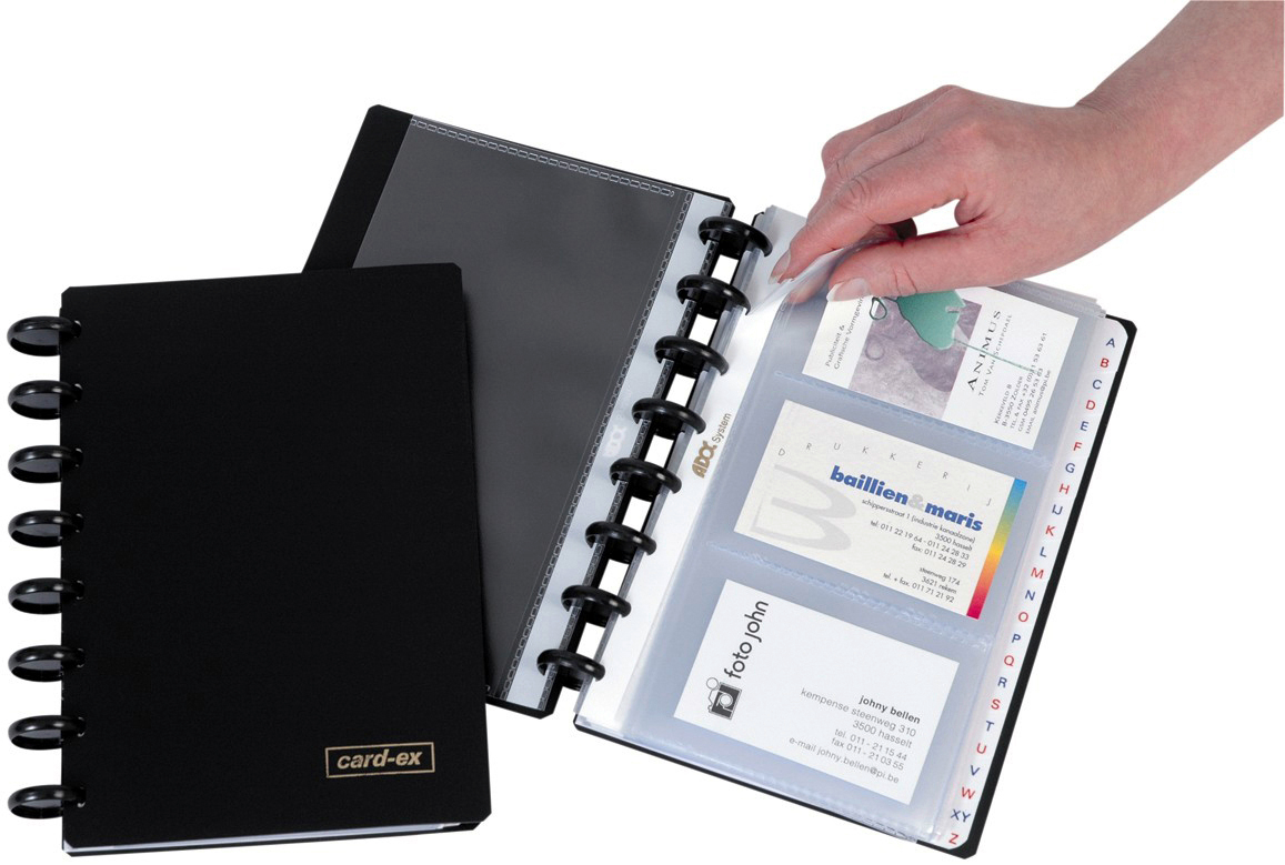 ADOC-9287.760-5410733225291 ADOC Sichtbuch Card-Ex A5 9287.760 schwarz, 800my 20 Taschen – Hochwertig & günstig bei ShopDeca
