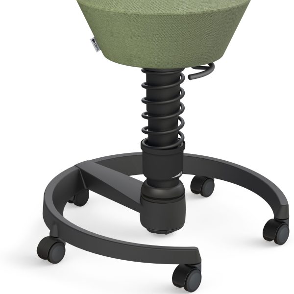 AERIS Sitzhocker Swopper 102HBSTBKBKC schwarz/grün, mit Rollen