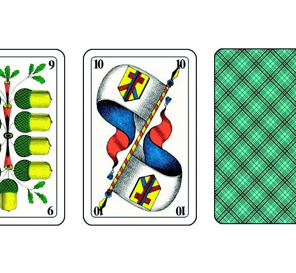 AGMÜLLER Jasskarten 3D 57x89mm 1068012111 blau CH 36 Karte