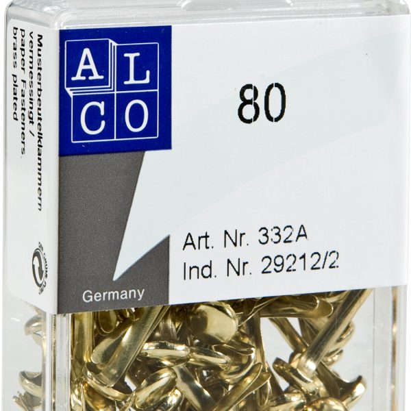 ALCO Musterbeutel-Klammern 3/17 mm 332A Messing 80 Stück
