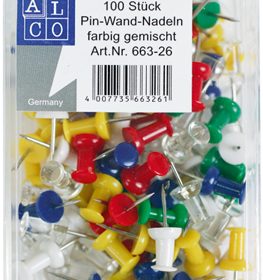 ALCO Pinwand-Nadeln 663-26 ass. 100 Stück