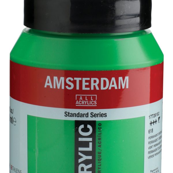 AMSTERDAM Acrylfarbe 500ml 17726182 Permanentgrün hell 618