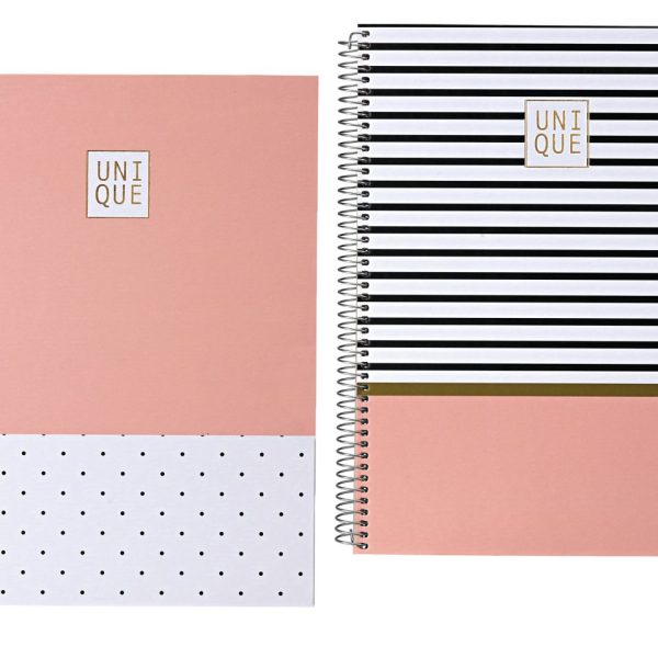ANCOR Spiralbuch A4 UNIQUE 094916 assort., lines, 90g 80 Bl.