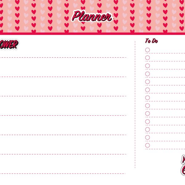 ANCOR Schreibtischpl. Girl Power 112863 rot 40x30 cm