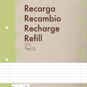 ANCOR Refill Blätter A4 116120 ECOLOGIQUE,90g,liniert 100 Bl.