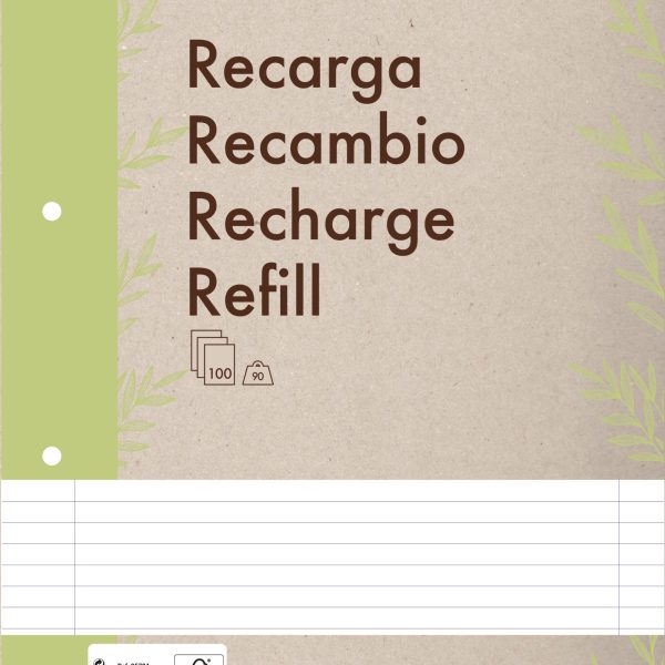 ANCOR Refill Blätter A4 116120 ECOLOGIQUE,90g,liniert 100 Bl.